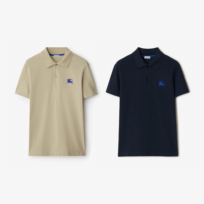burberry ekd embroidery cotton pique polo shirt